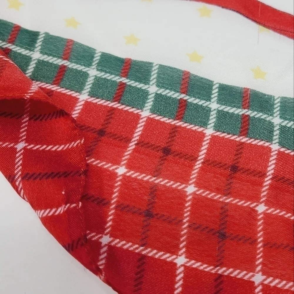 Avon | Vintage White Square Christmas Teddy Themed Scarf/Handkerchief (One Size)